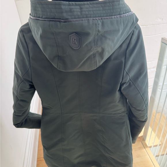 EUC Mackage Dark Green Hooded Winter Jacket Size XS made in QC - Picture 3 of 13